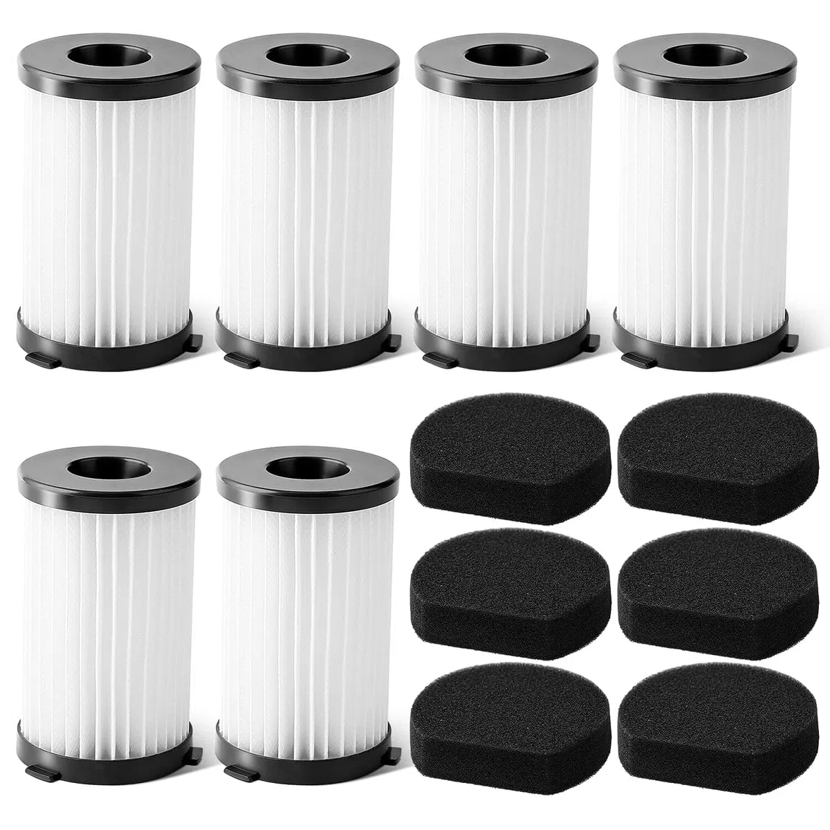 12 Pezzi Filtro Aspirapolvere per Ariete Handyforce 2761 2759 D600 6 Filtri con 6 Filtri in Schium