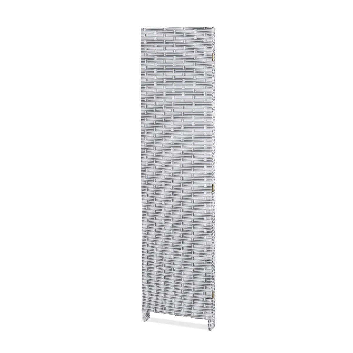 Relaxdays Paravento a 4 Pannelli, HxL: 180 x 180 cm ca., Divisore Pieghevole, Separé per Ambienti Interni, Bianco/Grigio