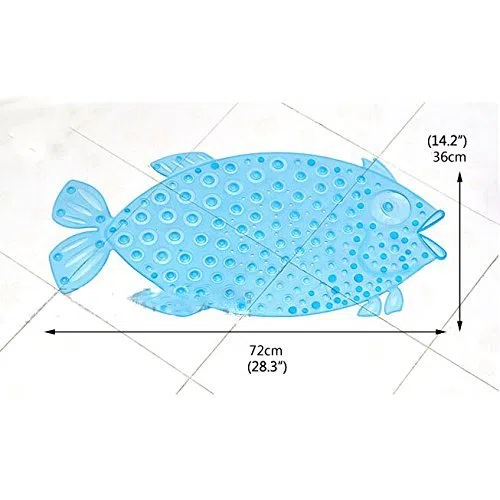 Pesce Bagno Tappetino Doccia con Sucker Antiscivolo Anti Skid di aspirazione per la casa sicura di Capretto del Bambino (Rosa)