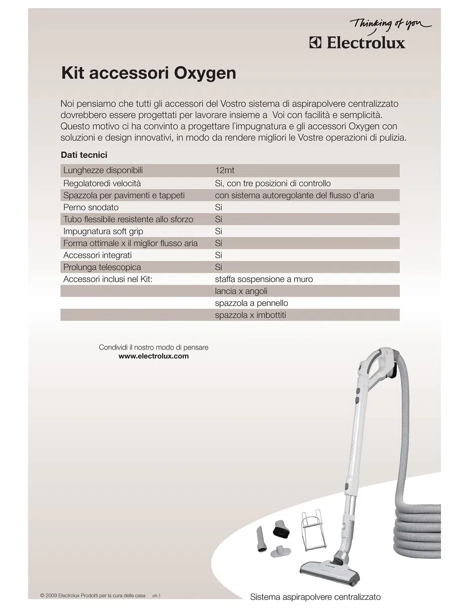 Electrolux ZCV845 + OXIWHT10KIT KIT ACCESSORI 12M