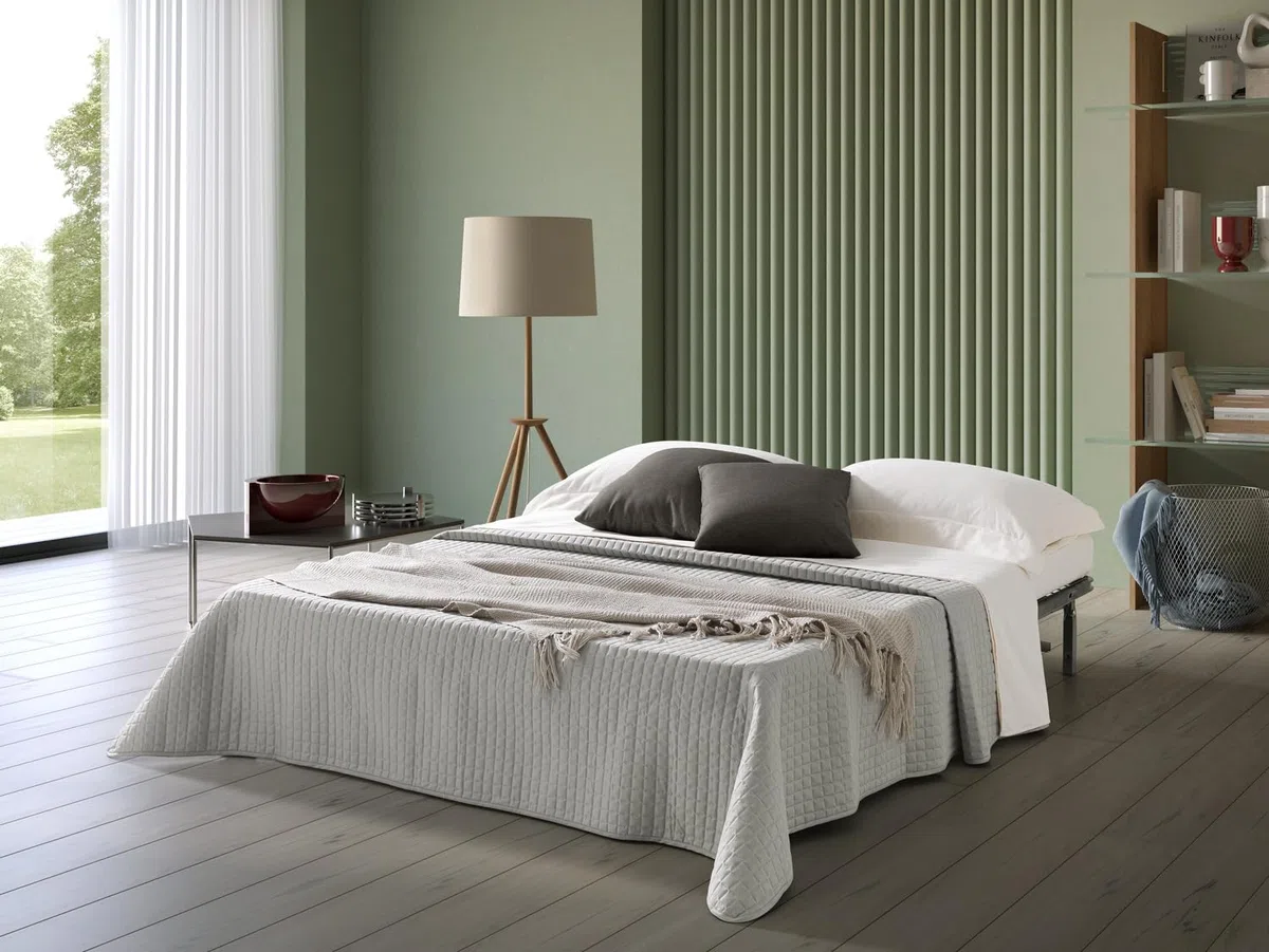EVERGREENWEB Divano Letto 3 Posti con Materasso Matrimoniale 160x190 Ortopedico Prontoletto RICHIUDIBILE con Rivestimento SFODERABILE e Lavabile, Coppia Cuscini SUPERSOFT Abbinati, Grigio Scuro, ELLEN