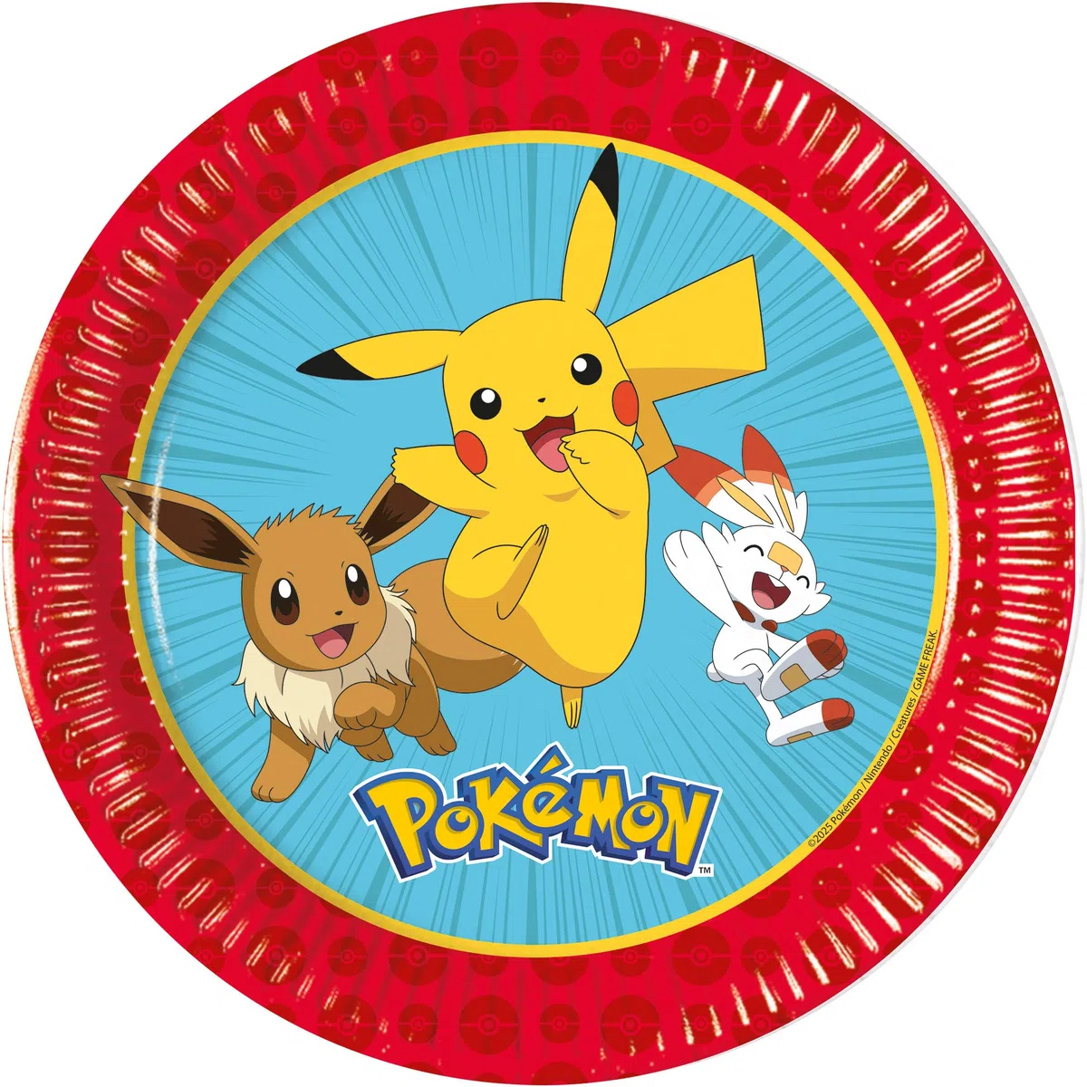 Procos - Decorazioni di compleanno Pokemon, 52 pezzi, piatti, bicchieri e tovaglioli di carta per feste di compleanno per bambini, articoli da tavola per feste