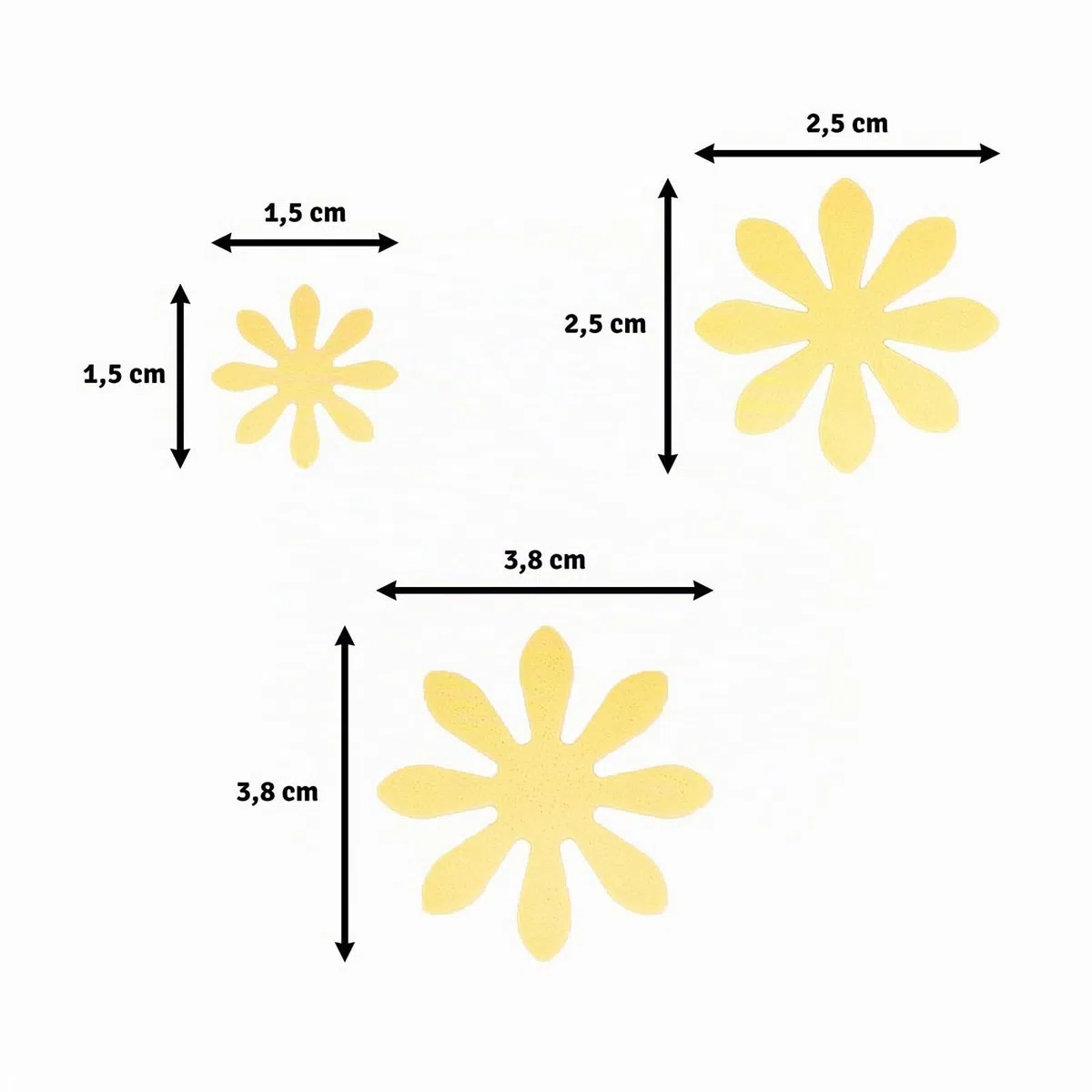 Vaessen Creative Set di 3 Perforatrices con Forma Fiore, S, M, L, Fustellatrice per Carta, Per Scrapbooking, DIY e Creazione di Biglietti