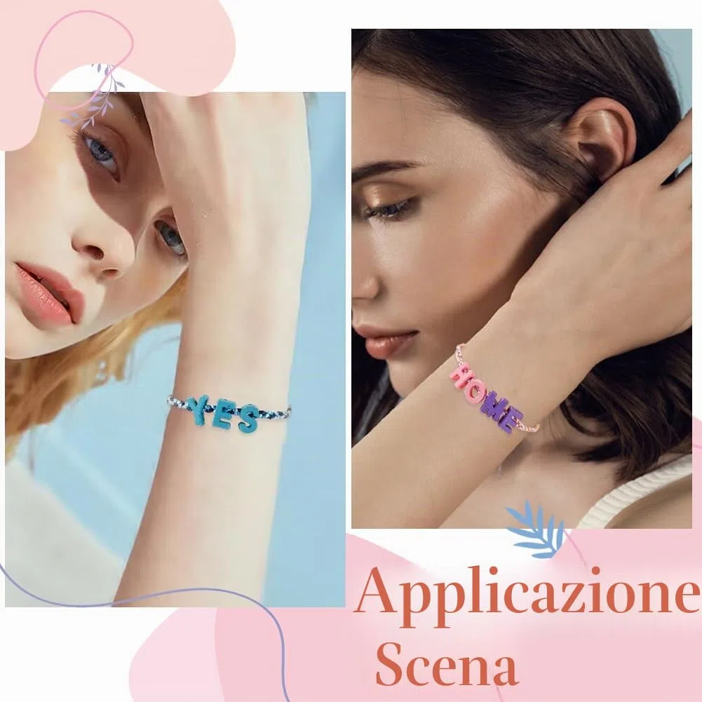 SUNNYCLUE 400 pz Perline In Resina con Lettere Dells'Alfabeto Colorate Sfuse Opache 3D AZ Miste Sciolte Lisce In Plastica Distanziali per La Creazione di Gioielli Fai Da Te Braccialetti Portachiavi Co
