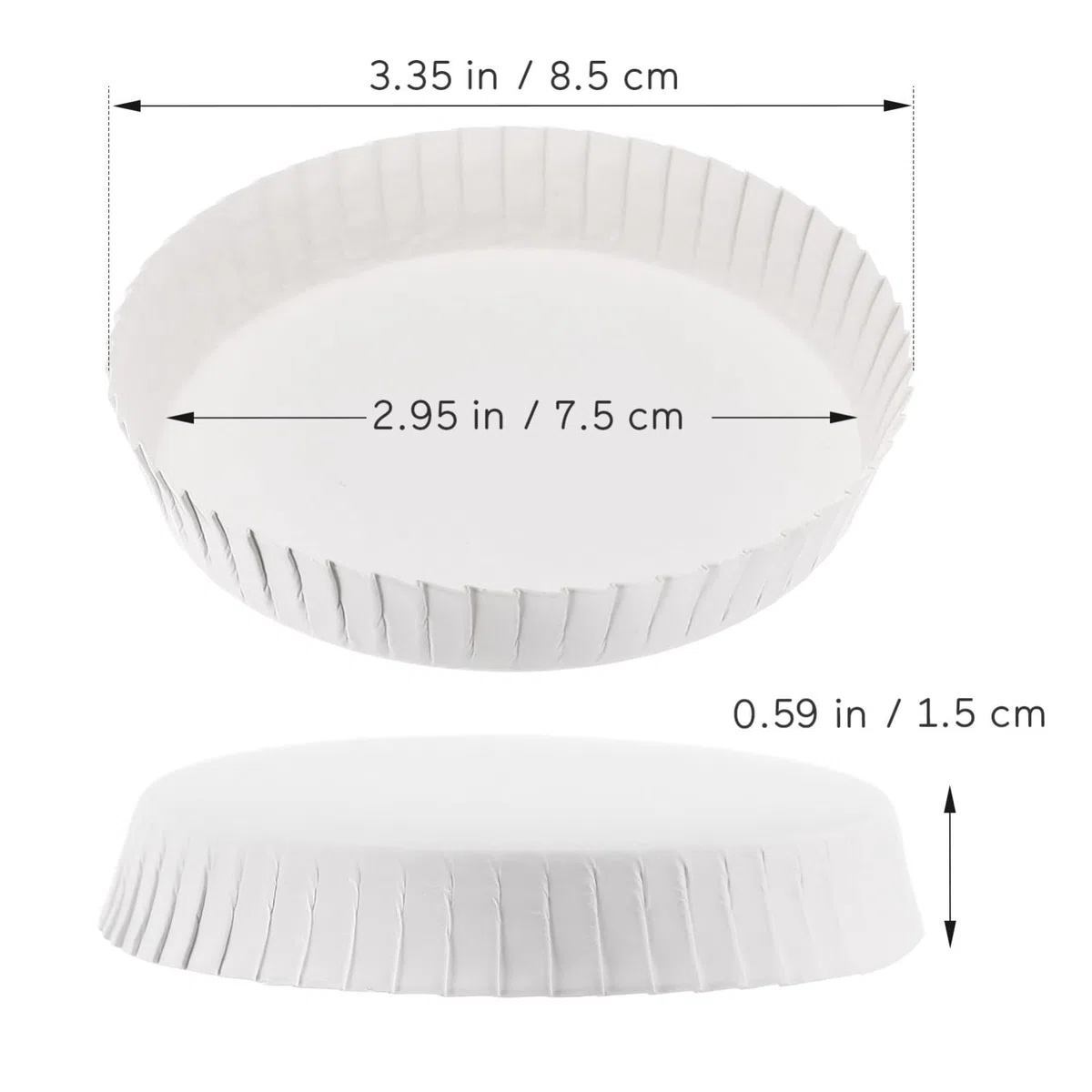 Coperchi per Tazze Usa e Getta 100 Pezzi Copribicchieri in Carta Ecocompatibile 7.5Cm per Guesthouse, Hotel e Ristoranti