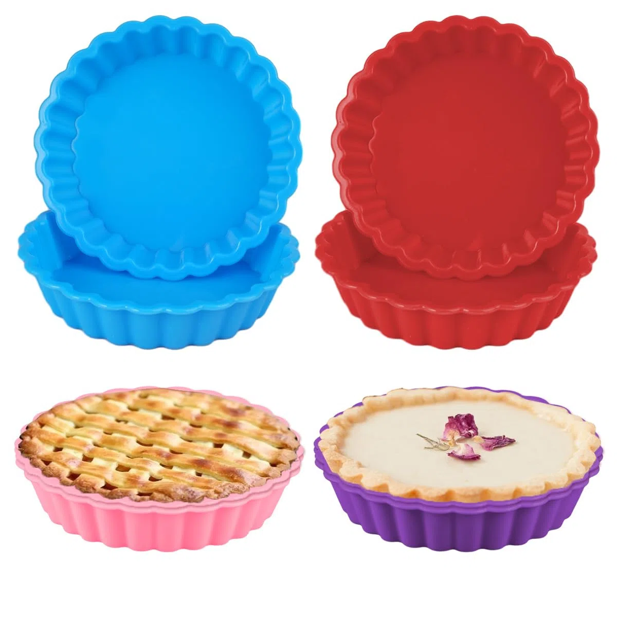DGN Stampo per torte in silicone, 11 cm, per frutta, mini pirottini antiaderenti torta