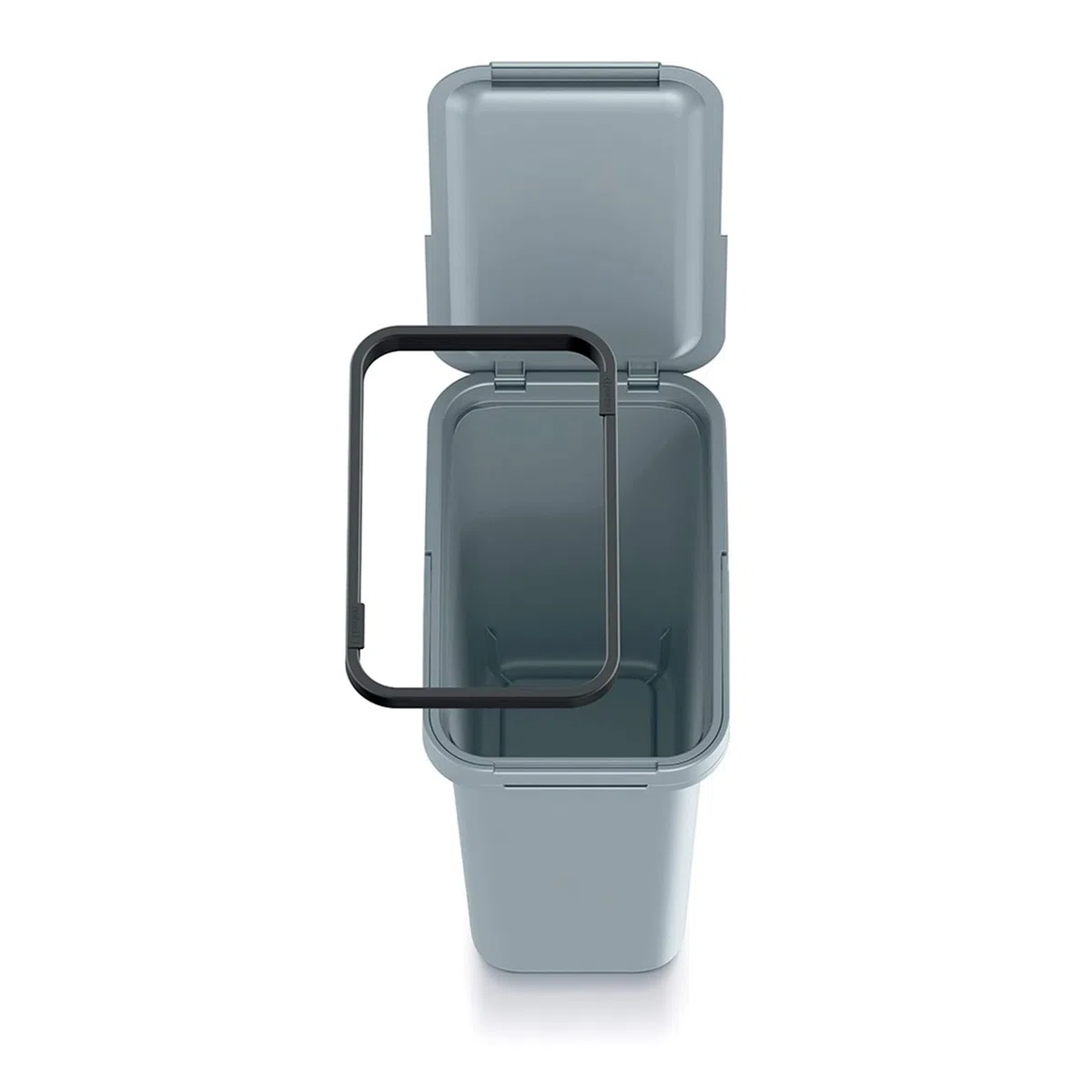 Cubo di riciclaggio quadrato 12l di colore Keden grigio