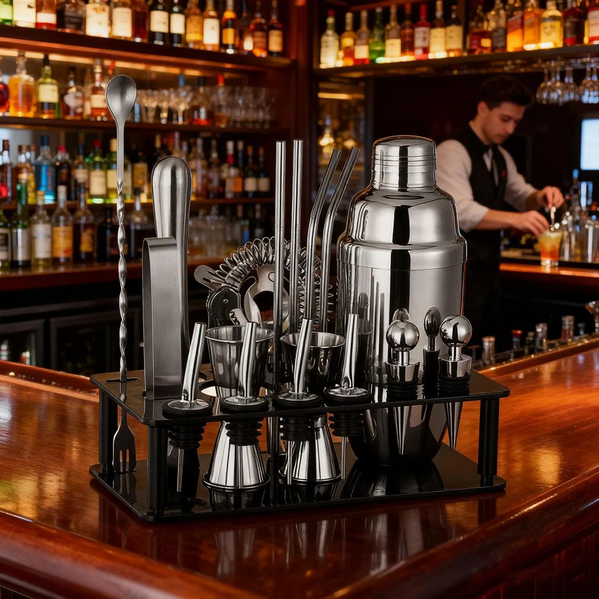 Yajuyi Porta Utensili Da Cocktail, Porta Kit Da Cocktail, Porta Shaker per Cocktail, Set Shaker per Cocktail, Porta Bar, M