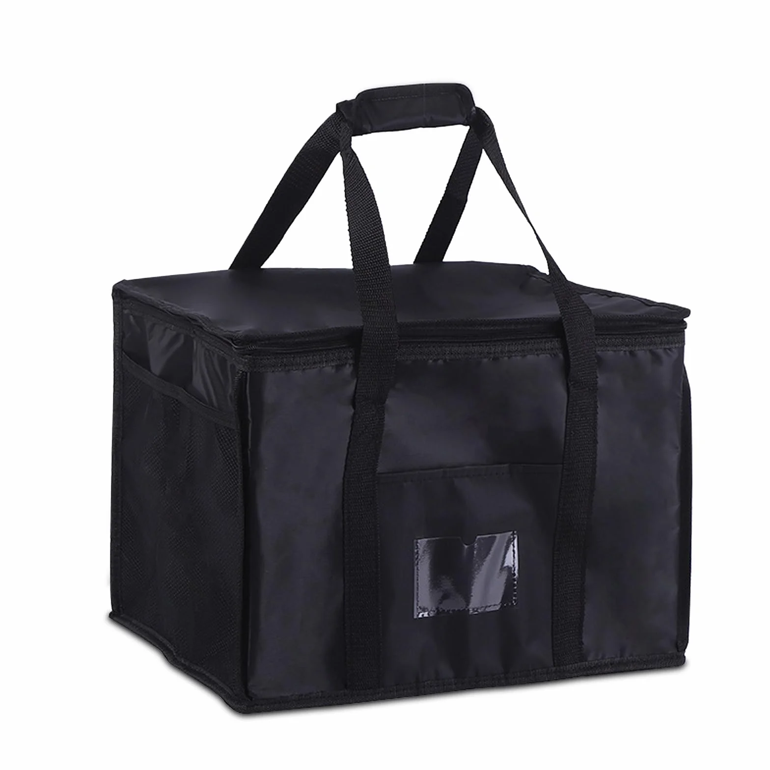 SUOXU Borsa termica termica da 40 l, grande, pieghevole, isolata, per picnic e shopping, borsa termica per campeggio, barbecue e consegna di cibo (nero)