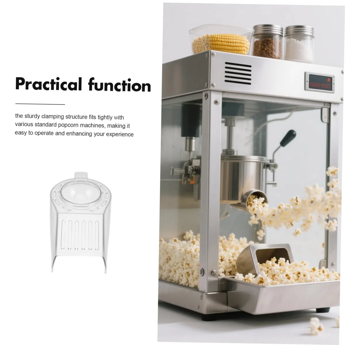 IMIKEYA Coperchio trasparente resistente al calore per macchina popcorn, copertura acrilica per macchina automatica, ricambio per mantenere sapore e pulizia