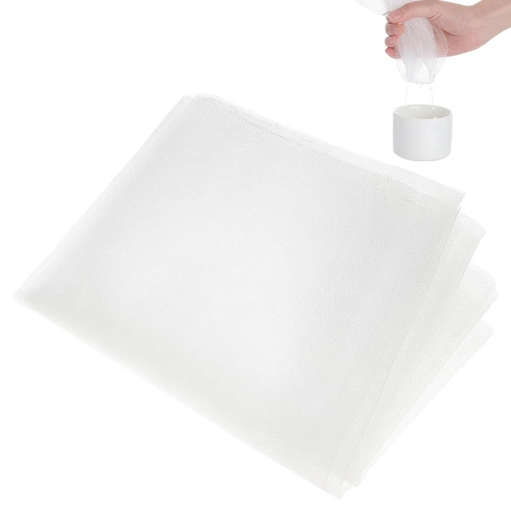 BENECREAT 40 x 400 cm, tessuto a rete in nylon con filtro a maglia fine da 30 micron, colore bianco, filtro a rete in nylon per vernice, birra domestica, spessore 0,4 mm
