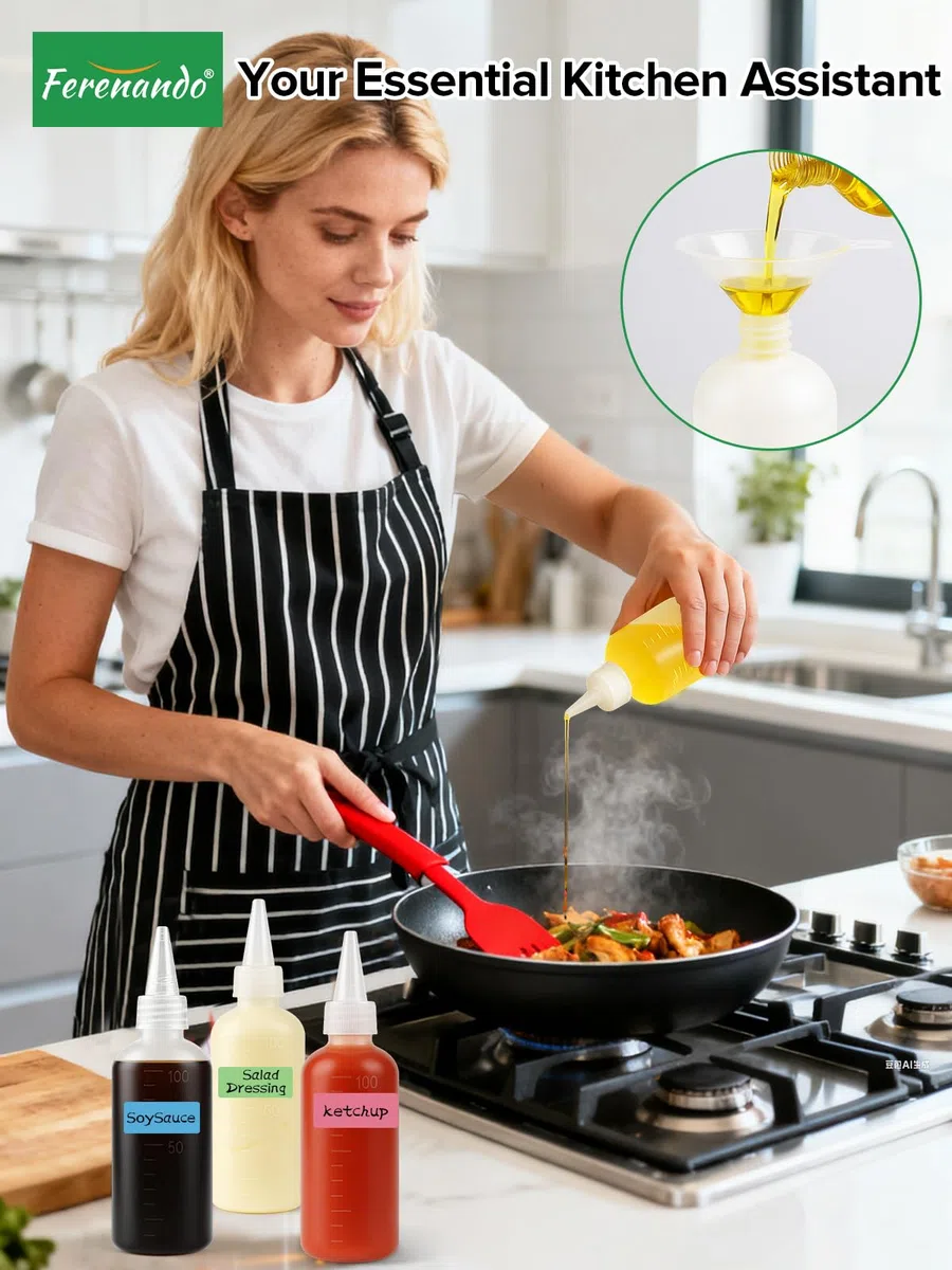 12 Pezzi Bottiglia Squeeze di Plastica, 100ml Riutilizzabili Squeeze Bottle, Bottiglie per Squeeze con Tappi, Vuote Condimento Dispenser per Ketchup, Senape, Olio d'oliva, Mayo