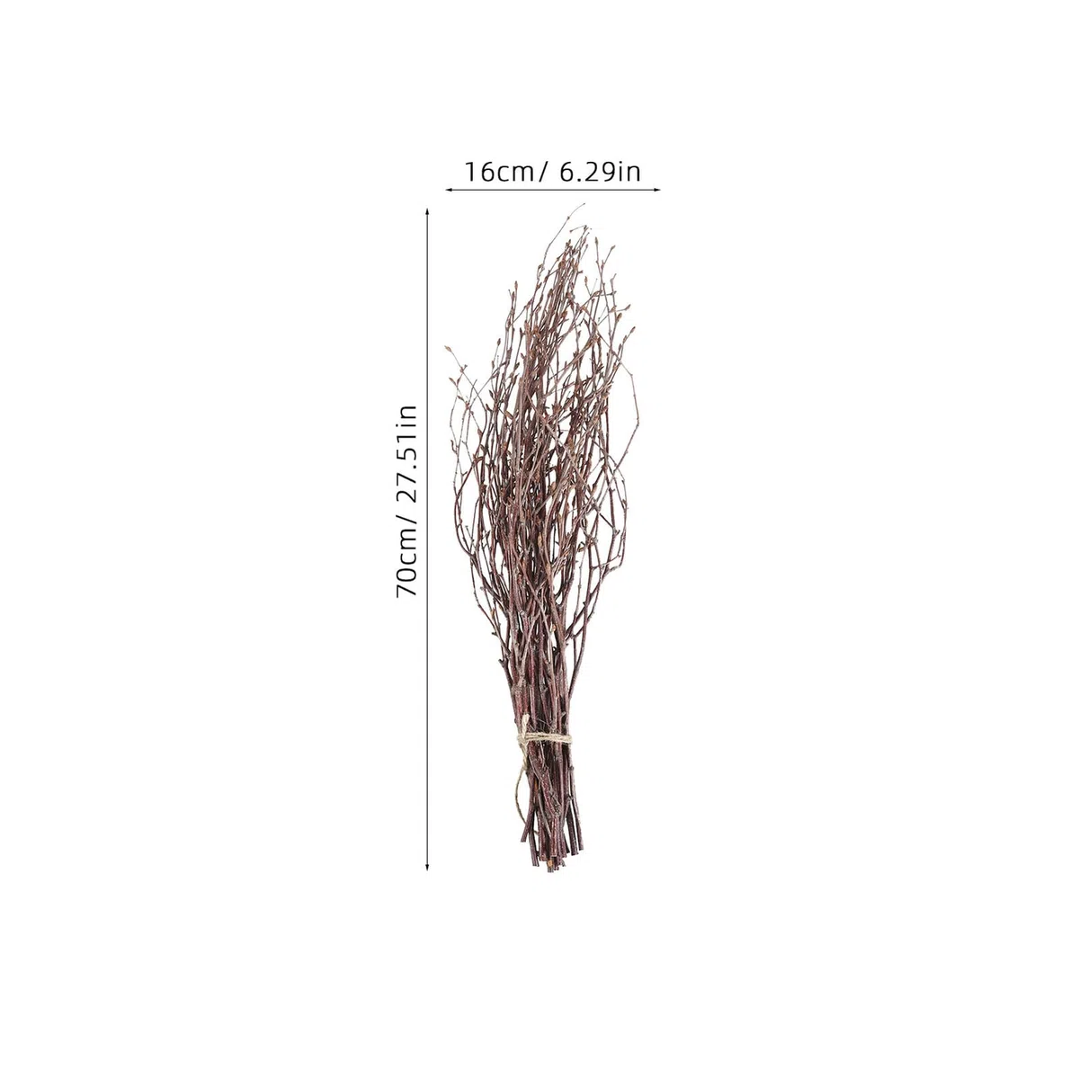 DOITOOL 10 Pezzi Rami di Betulla Secchi Decorativi in Legno Marrone 40 Cm per Decorazione Rustica Casa e Accessori Fotografici