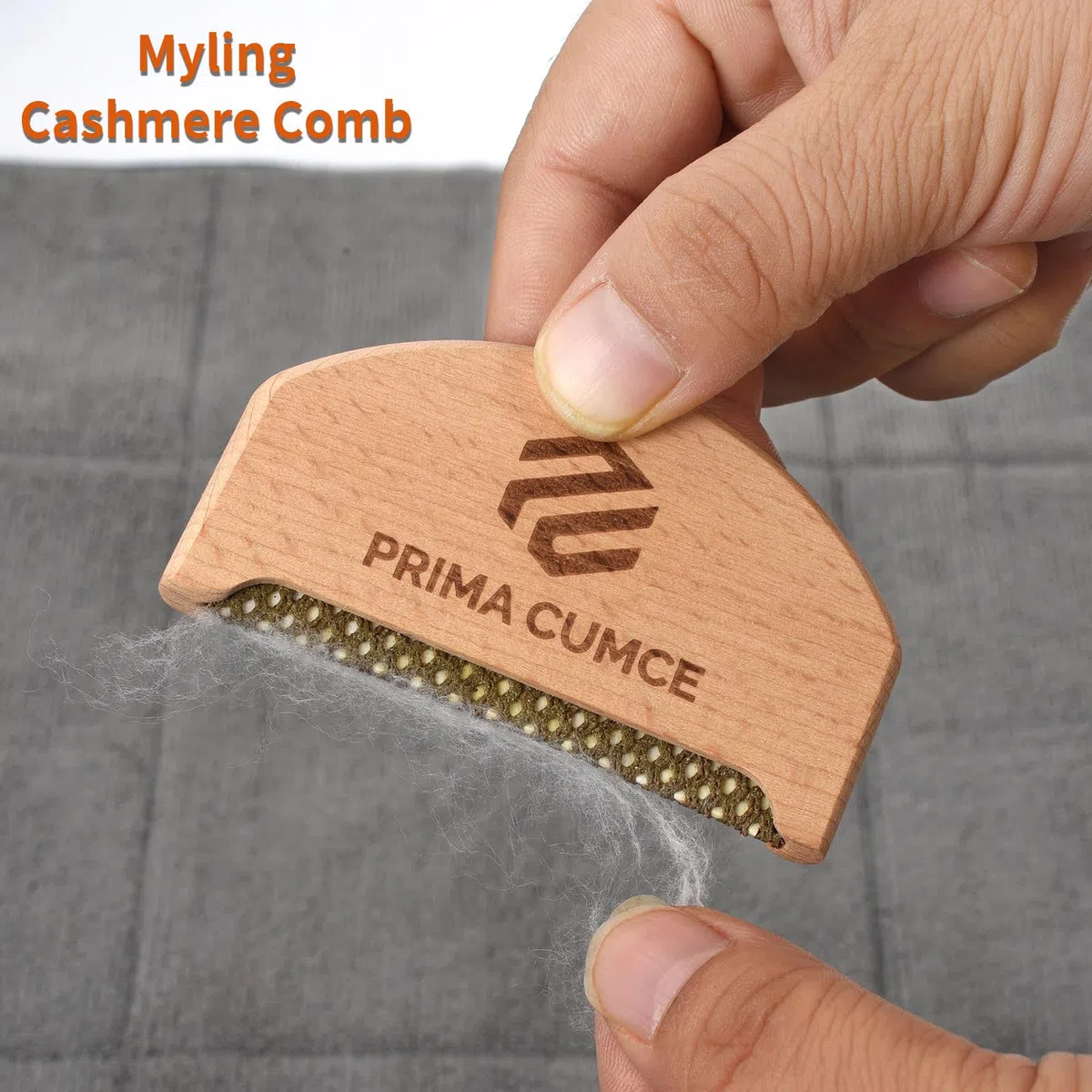 Pettine in cashmere – Pettine in legno per maglieria, cashmere e maglioni in lana fine – Rasoio in legno con testa di rame – Depiller manuale portatile per vestiti, peluria, bobbles (2