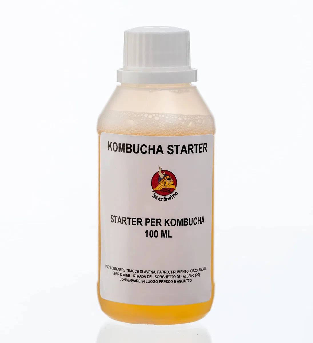 Beer & Wine – Scoby Madre Bevanda Kombucha – Kit per Avviamento Kombucha – Starter Kit per Kombucha con Ricetta (Starter Liquido, 100ml)