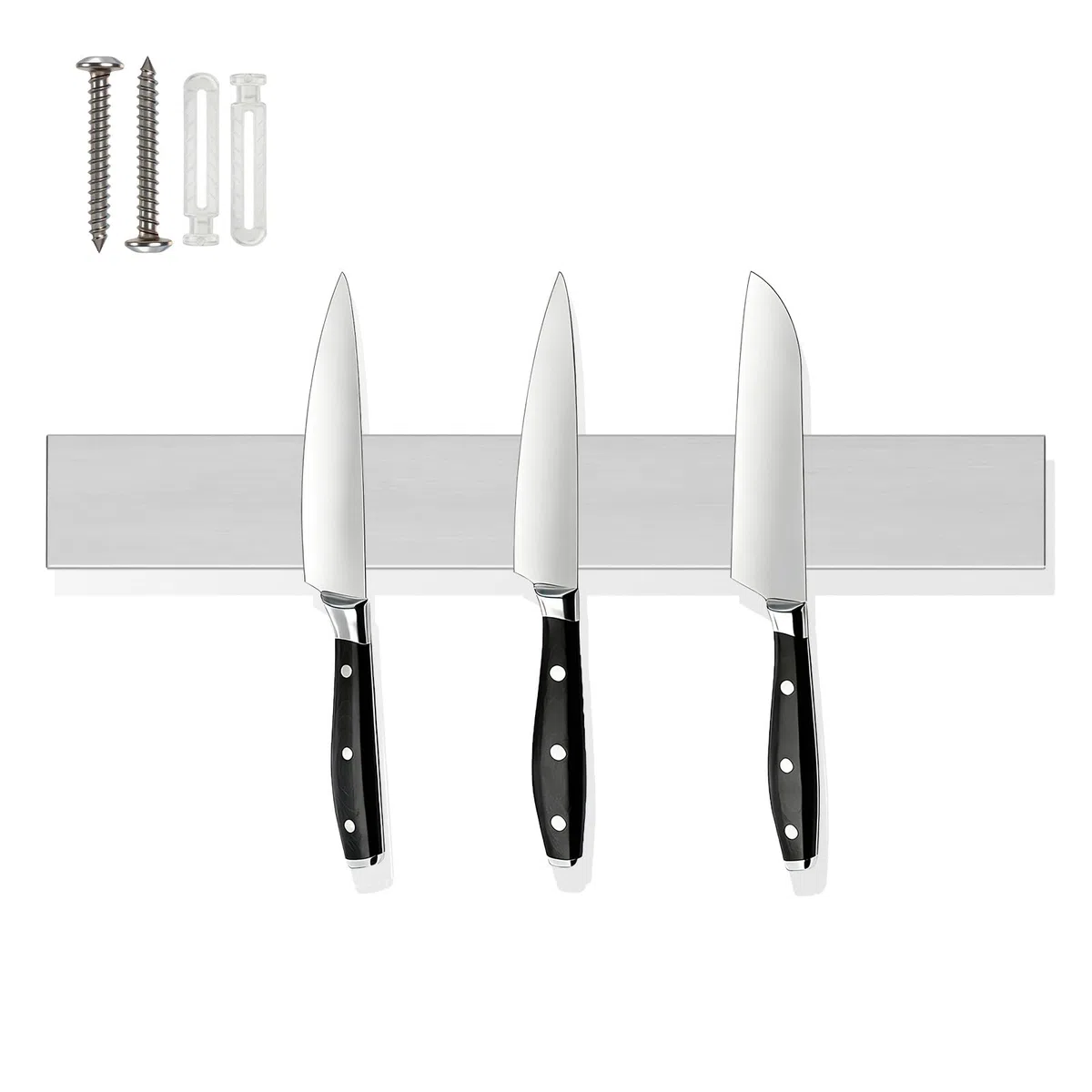 Barra Magnetica per Coltelli 30cm, Barra Portacoltelli Magnetica con Magnete Extra Forte, Striscia Magnetica Acciaio Inossidabile, Calamita Coltelli Cucina, porta Coltelli Cucina per Coltelli Utensili