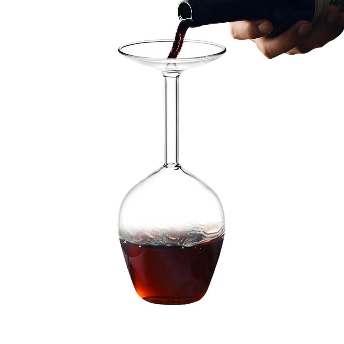 Bicchiere da vino a testa in giù, 400 ml, moderno, bicchiere da vino , novità per bevande calde e fredde, regalo di compleanno, San , Natale