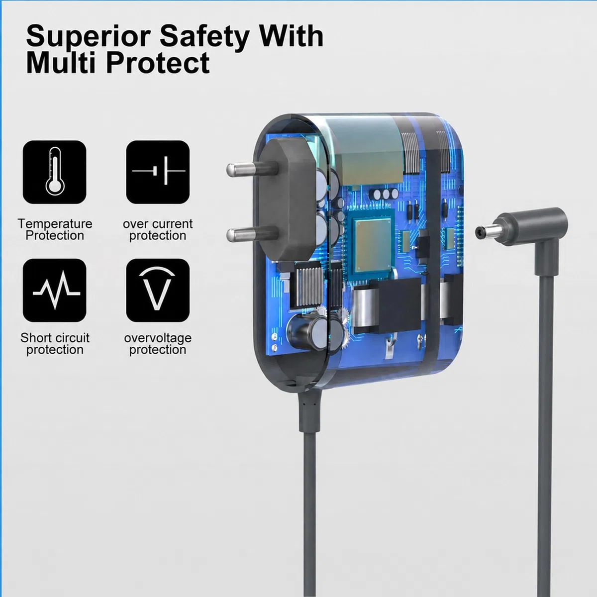 26.1V Caricabatterie Compatibile con Dyson V6 V7 V8 Animal Absolute Aspirapolvere, Caricatore Alimentatore per DC58 DC59 DC61 DC62 DC72 DC74 SV03 SV04 SV05 SV06 SV09 SV10 SV11 Adattatore Charger