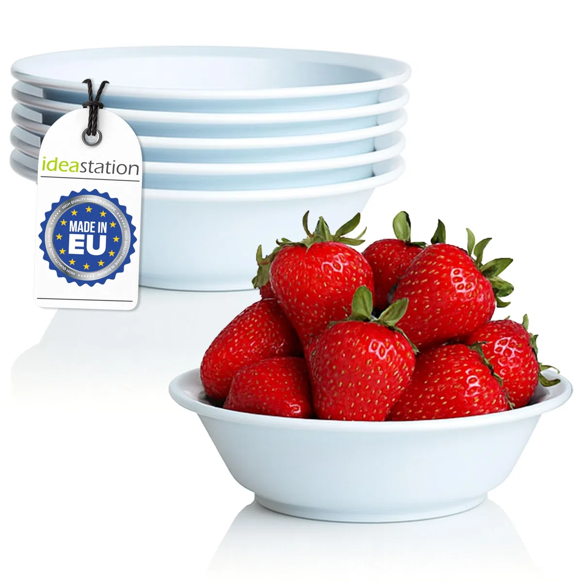 Gastro ciotole plastica 6 x 14 cm / 200 ml - bianco - ciotola colazione - ciotole cucina