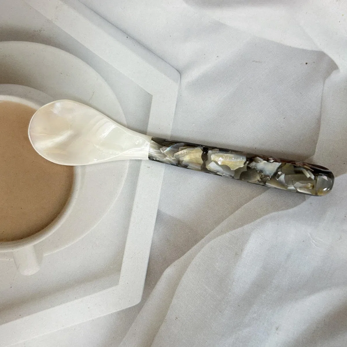 Set di 5 cucchiai per caviale, cucchiai decorativi in madreperla, per caviale, uova, caffè