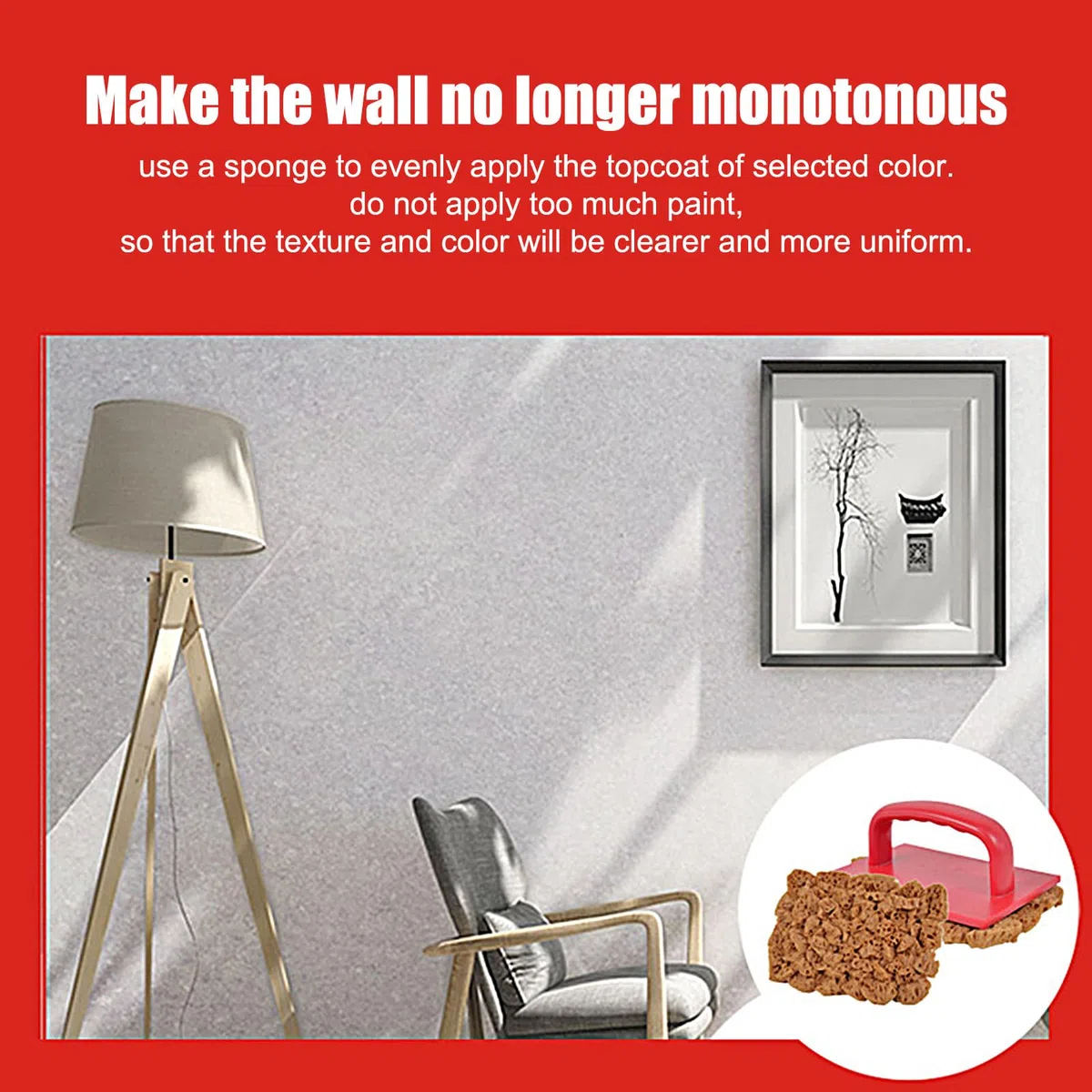 Pennelli in schiuma per dipingere, timbri decorativi riutilizzabili con alghe marine, spugna per vernice, per soffitto, doccia, bagno, cucina, parete