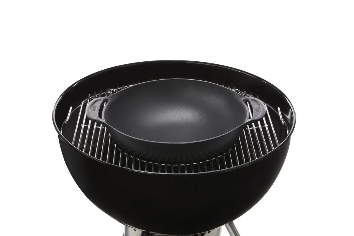 Weber Crafted Wok e Inserto per Cottura a Vapore/Set 2-in-1 in Acciaio Inox per rosolare e cuocere a Vapore Verdure, Carne o Pesce – Argento (7607)