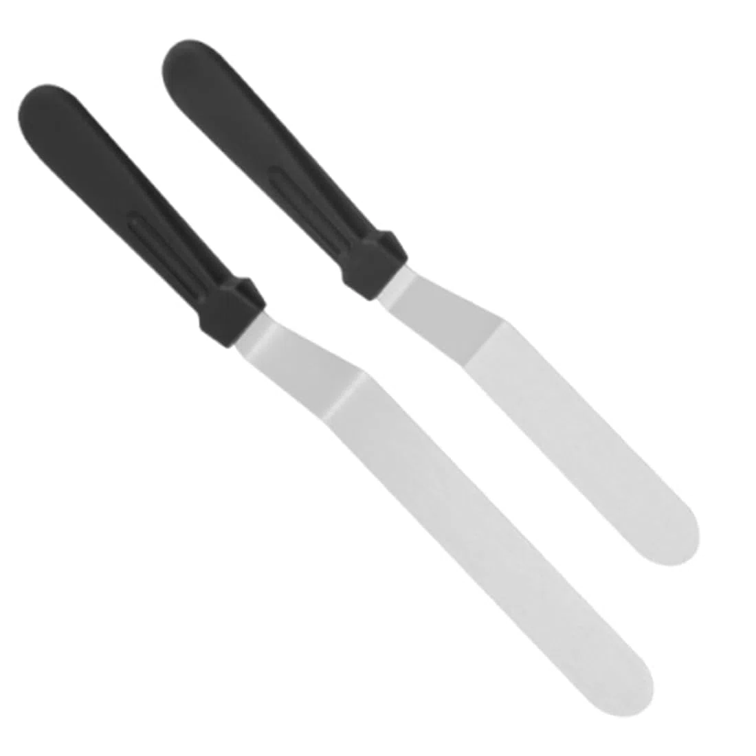 2 Pezzi Spatola professionale cucina Glassa, Modello Piatto, Accessorio Dolci e Pasticceria Manico Ergonomico, Piccolo Grande glassa acciaio inox lame decorare torte
