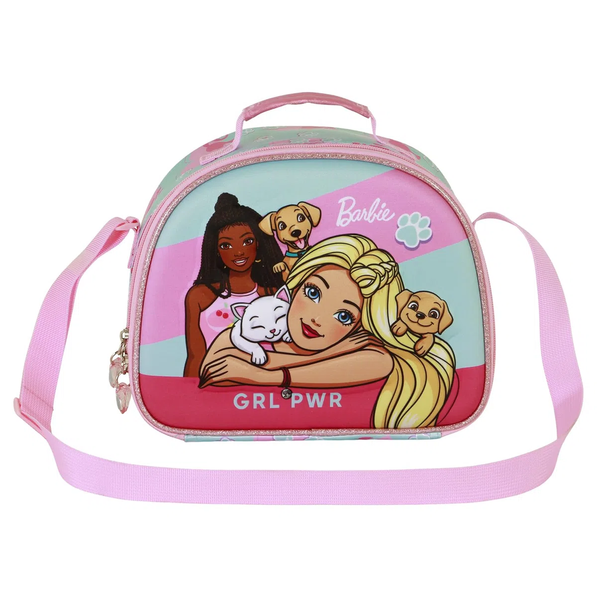 Karactermania Barbie Pets-Borsa Porta Merenda 3D, Rosa, 26 x 20 cm