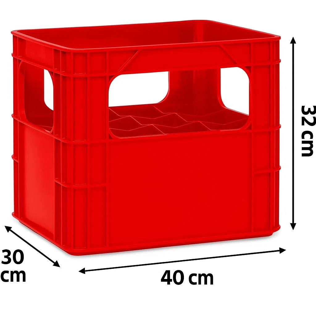 Cassetta portabottiglie12 posti robusto bottiglia da 1 litri acqua 40x30x32H cm