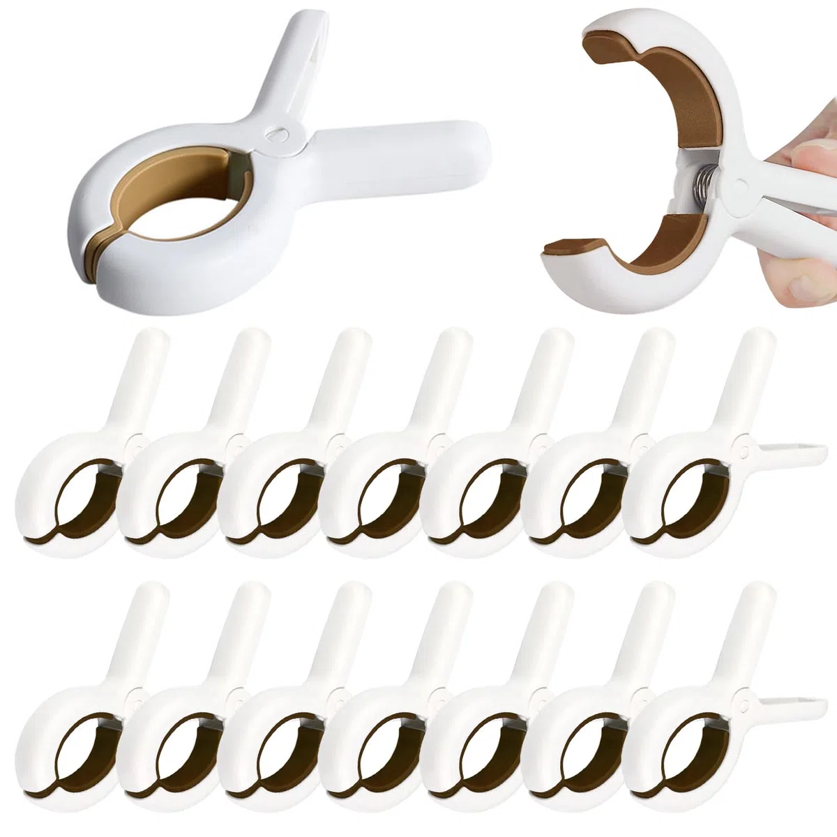 Mollette Grandi Antivento,15pcs Molletta Grande,Mollette Grandi per Telo, Asciugamani da Bagno, Biancheria da Letto, Abiti Pesanti