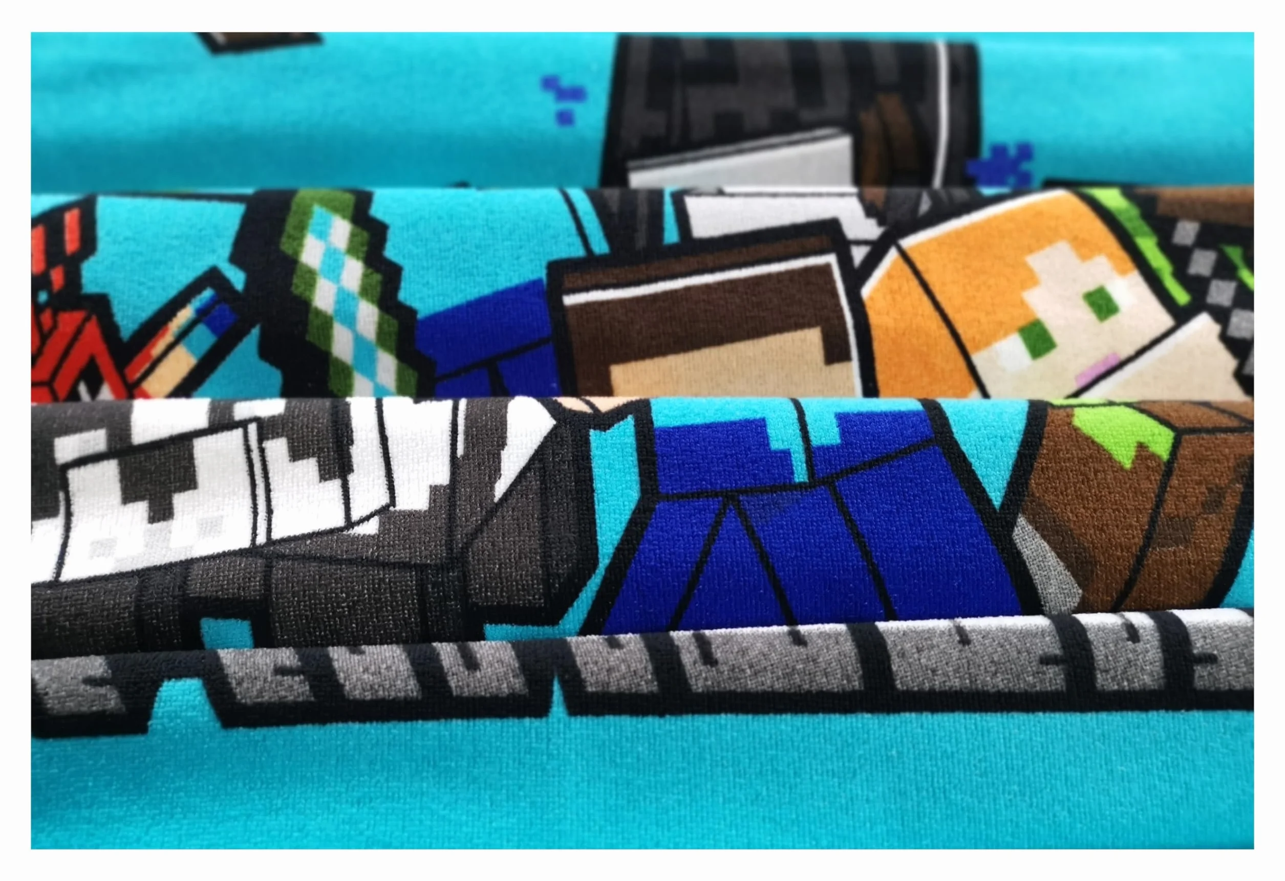 Theonoi Asciugamano da bagno per bambini, 70 x 140 cm, in poliestere (Minecraft Steve Alex)