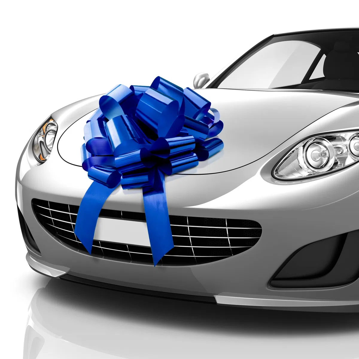 Zoe Deco - Fiocco per Auto Grande - Blu, 41 cm / 16 Pollici - Fiocco Gigante per Auto per Compleanno, Natale, ricevimento di Nozze, Festa a Sorpresa - Confezione Regalo Grande
