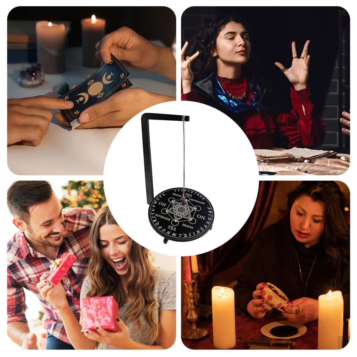Pendulum Stand - Tavola Di Guida Spirituale Per Pendolo,Accessori Mistici Per Meditazione Pulizia Spirituale Lettura Tarocchi Impostazione Altare