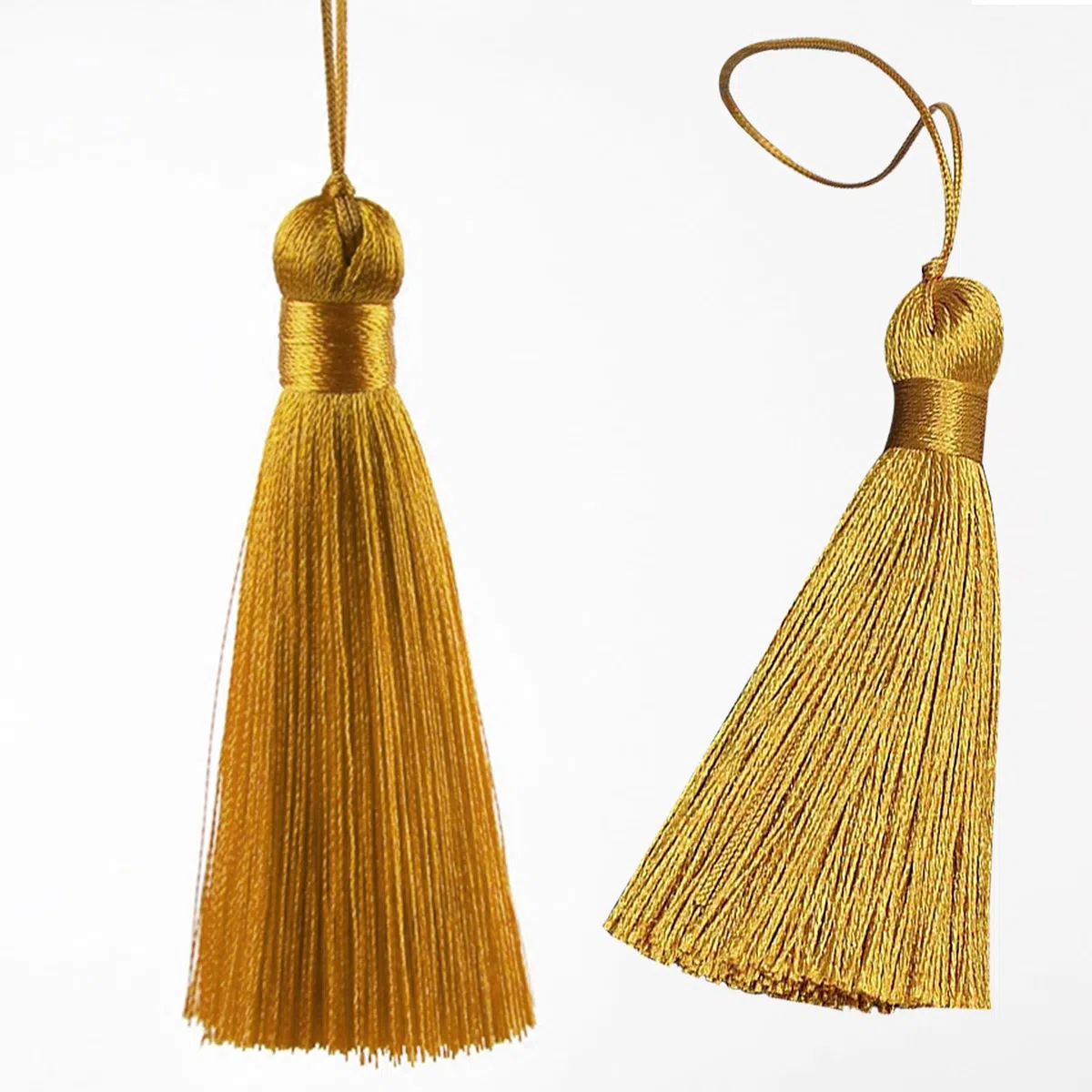 30 nappe dorate, mini nappine in seta, fatte a mano, piccole nappe per segnalibri, ciondoli, gioielli, fai da te, accessori per il fai da te, accessori per la decorazione di abiti