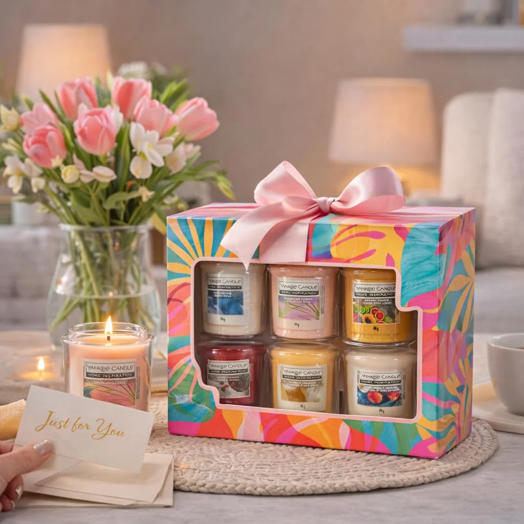 Yankee Candle Set regalo – 6 candele votive profumate, fragranze popolari miste, candele regalo per donne, festa della mamma, compleanni