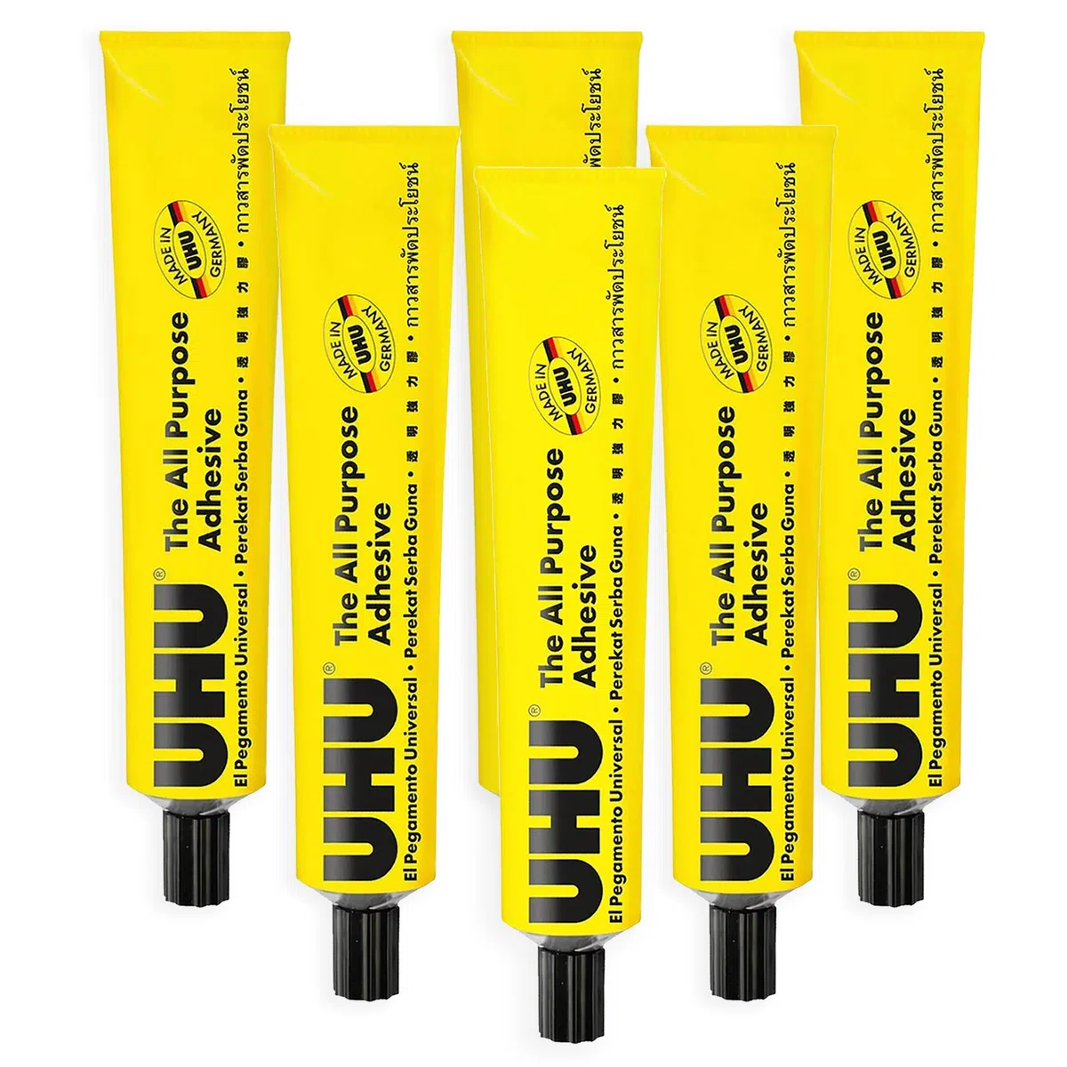 UHU Colla multiuso - 60 ml - Confezione da 6 tubetti