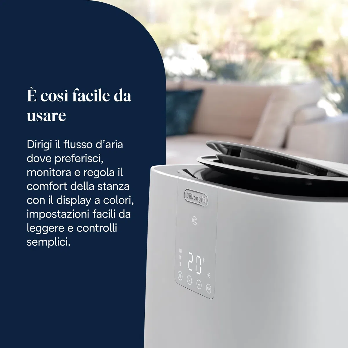 De'Longhi Pinguino GentleJet Inverter – Condizionatore Portatile 3 in 1 con Deumidificatore e Ventilatore, 13.000 BTU/h per Ambienti fino a 130 m³, Silenzioso, Classe A+, Bianco (PACAP130IGENTLEJET)
