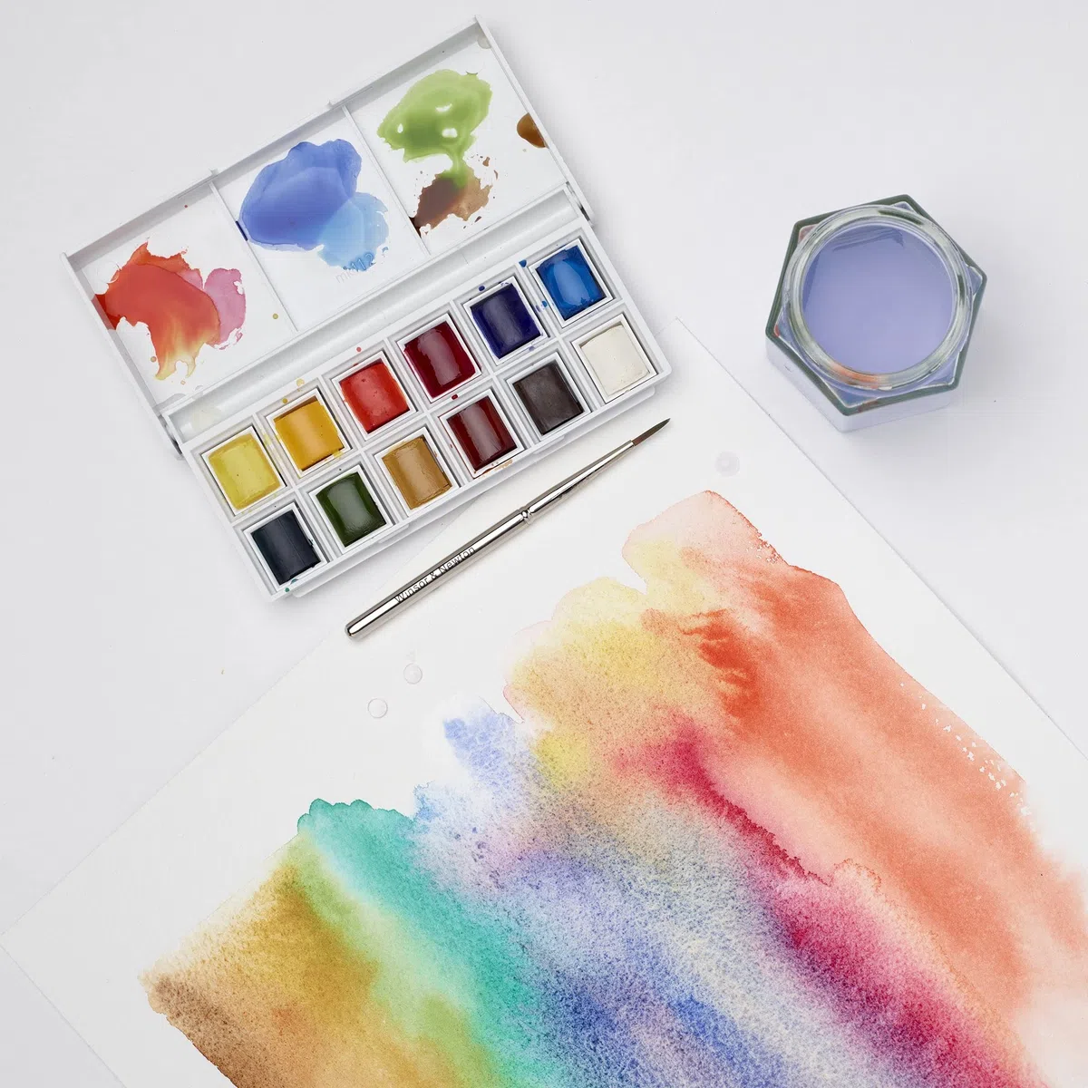 Winsor & Newton Set Di Pittura Ad Acquerello, Confezione Tascabile, Sketchers, Multicolore, Set Da 13 Pezzi, ‎6.5 x 13 x 2.21 cm, 90 grammi