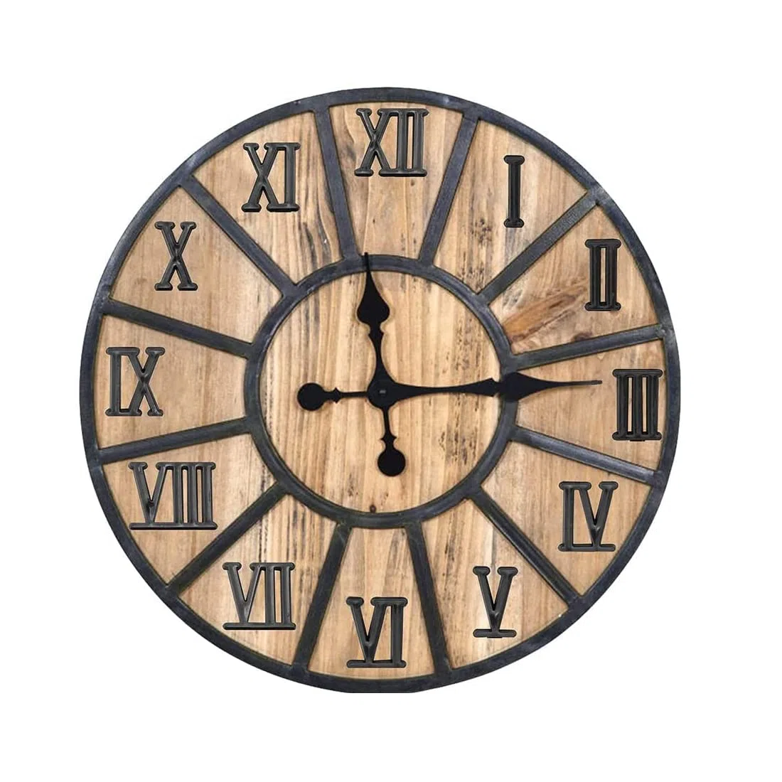 Kit di numeri per orologio da 6 pezzi con numeri arabi e romani Numeri di orologio digitale fai da te per il design Sostituzione riparazione accessori per orologi(nero, argento, oro)