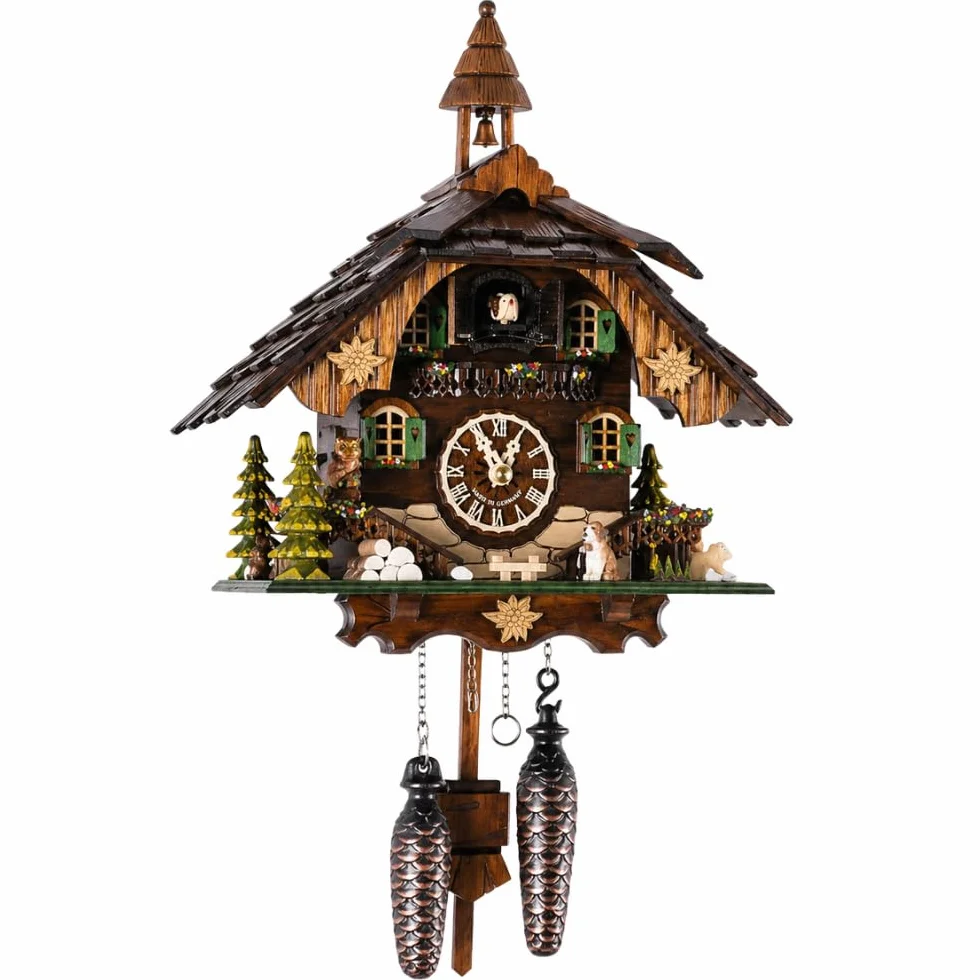 Schwarzwald-Palast, Orologio a cucù Movimento al Quarzo Stile Chalet 32 cm di Cuckoo-Palace