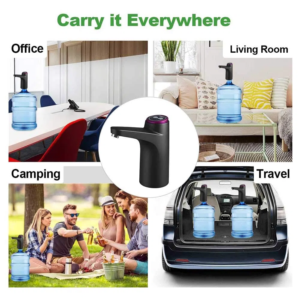 Dispenser Di Acqua, Usb Ricarica Automatica Pompa Per Acqua Portatile Elettrica, Bottiglia Universale Da 3-5 Galloni, Erogatore D'Acqua Portatile Elettrico Senza Fili Per Interni Ed Esterni