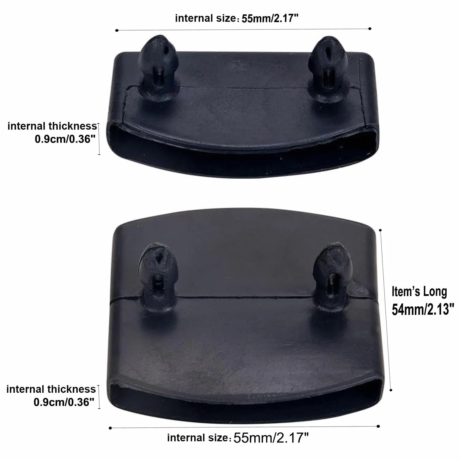 Kit di 36 supporti per doghe da letto, tappi per doghe in plastica e tappi centrali, staffe laterali per doghe (55 mm x 9 mm all'interno)