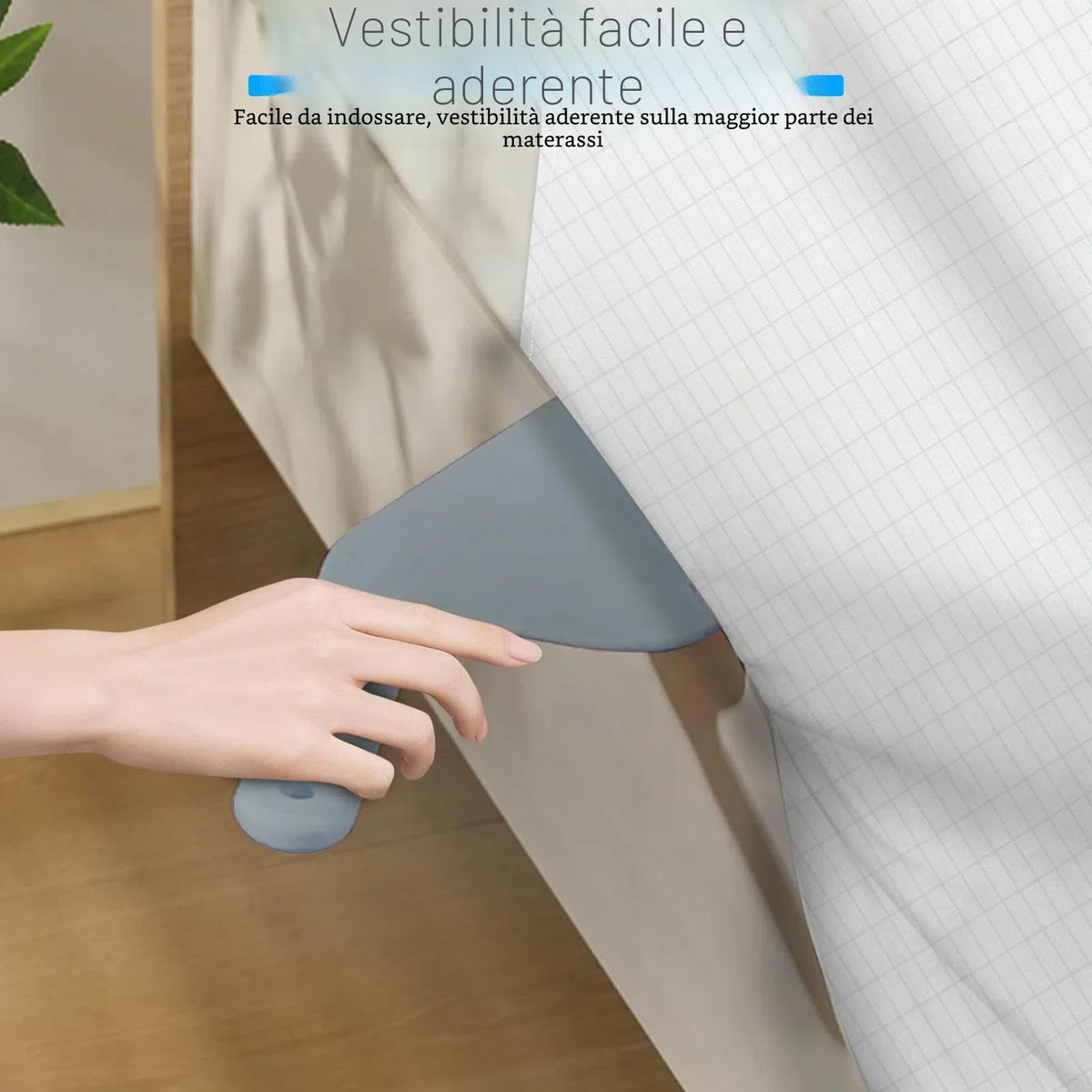 panthem Lenzuolo universale con messa a terra per letto – cotone biologico con fibra argentata per dormire meglio, 265 x 60 cm, con messa a terra (bianco)