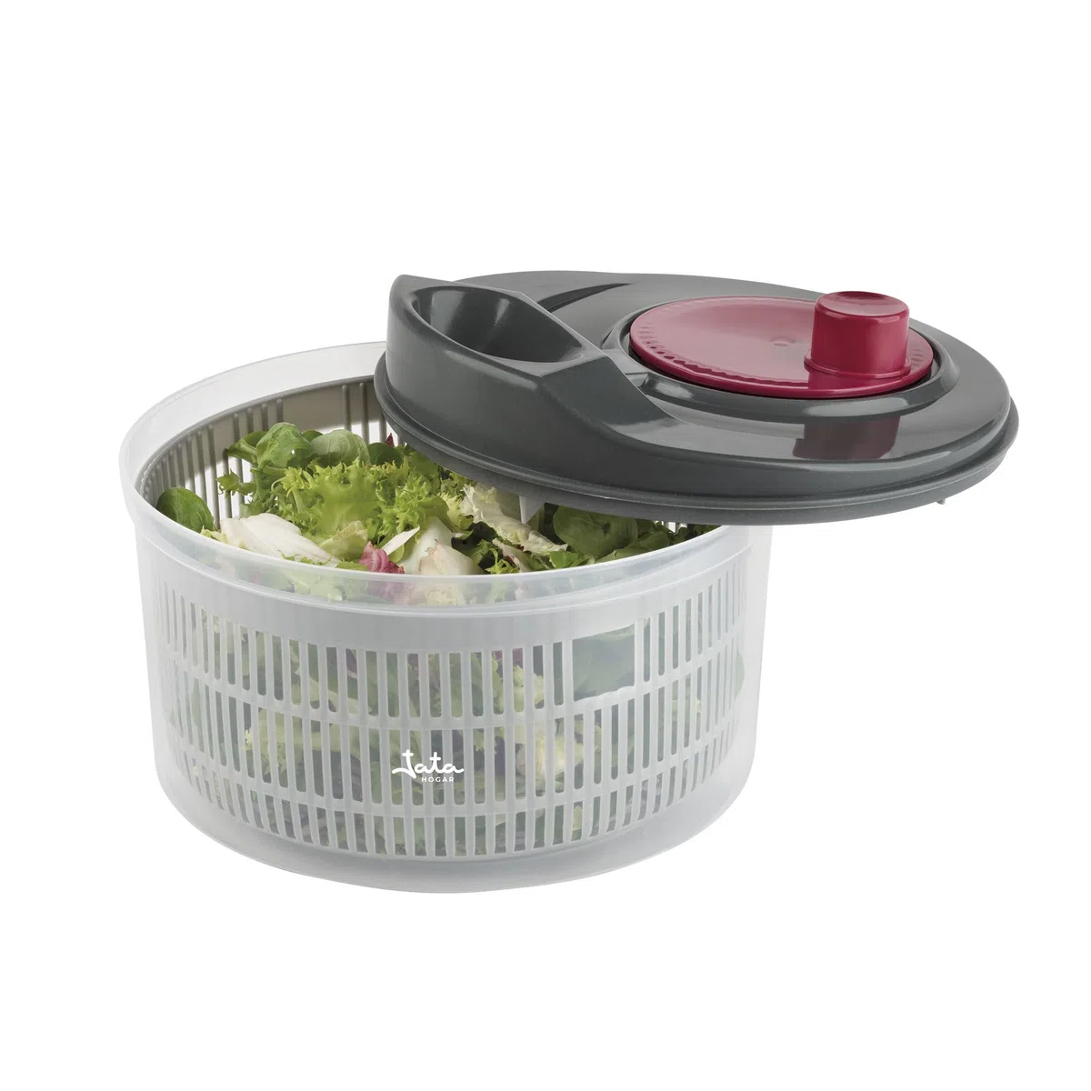 JATA HOGAR HACC4554 - Centrifuga Lattuga. Scolapiatti verdure. Capacità: 3 litri. Senza BPA. Ruota in entrambe le direzioni. Centrifuga, lava e secca lattuga, frutta e verdura