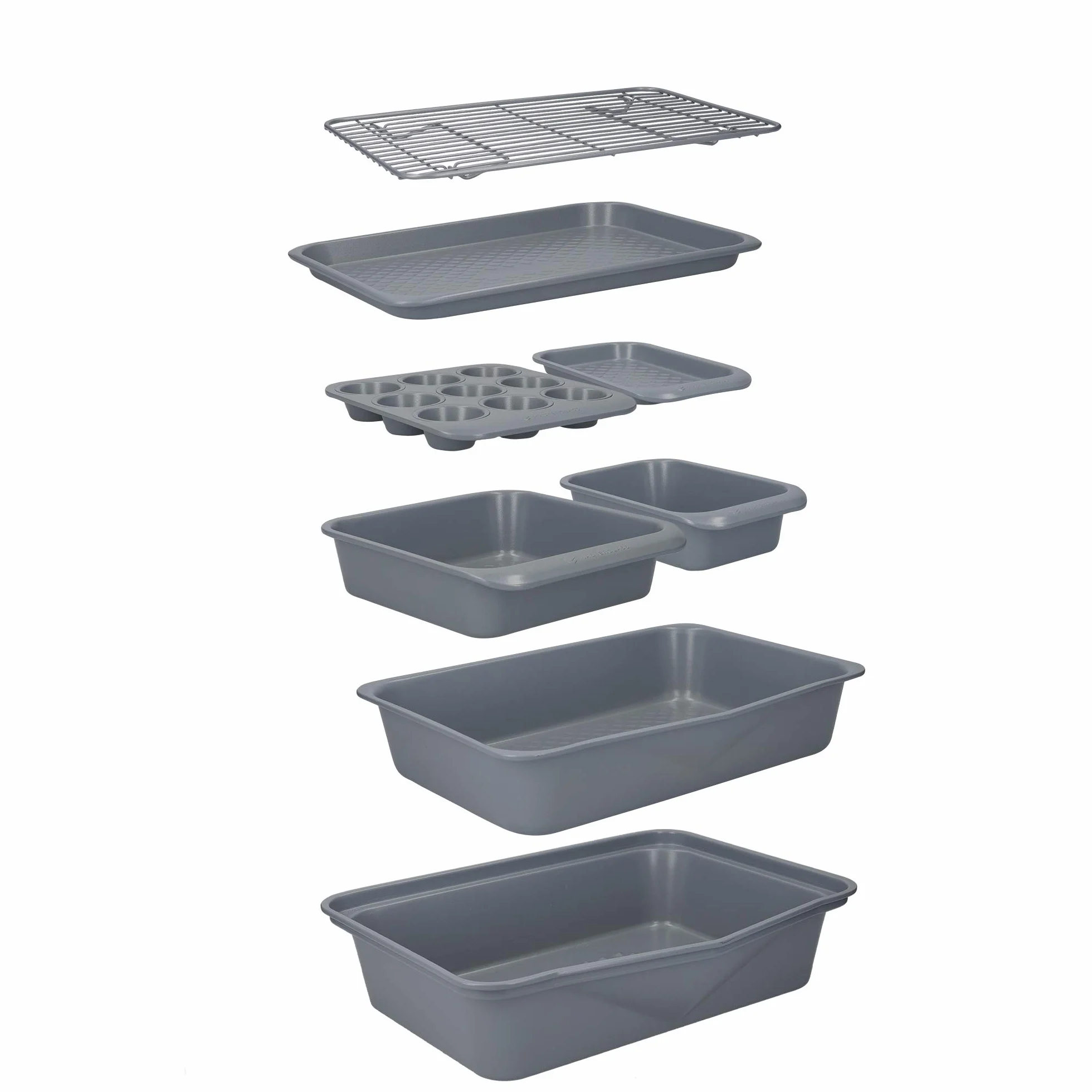 MasterClass Smart Ceramic Roasting / Cooling Rack con rivestimento antiaderente e gambe pieghevoli, filo in acciaio al carbonio, grigio, 35,5 x 23 cm