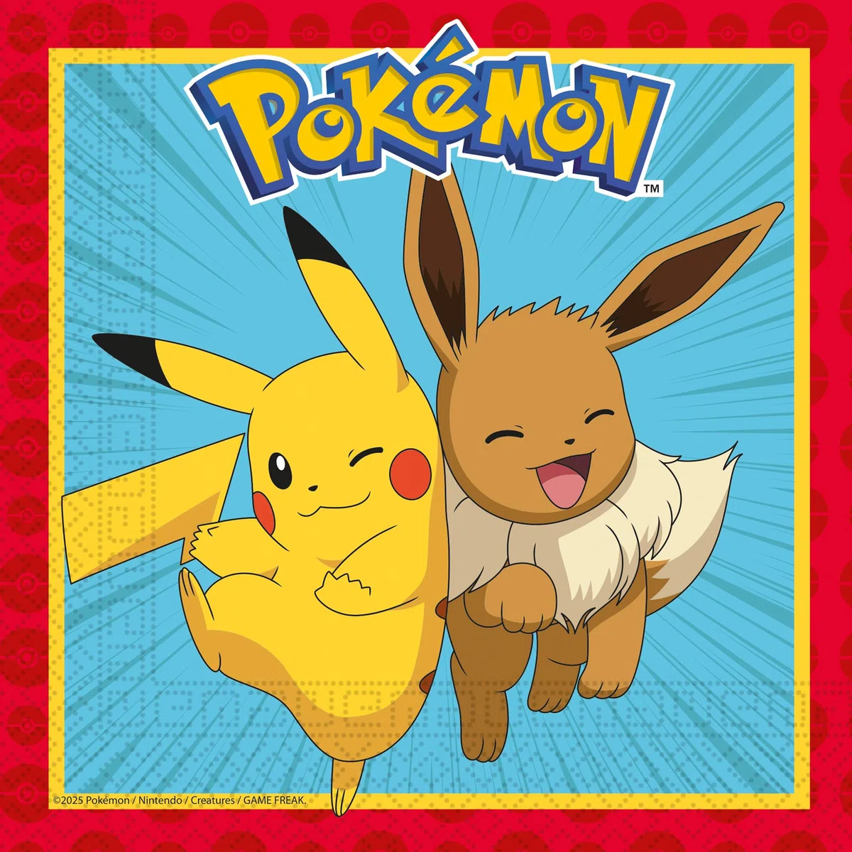 Procos - Decorazioni di compleanno Pokemon, 52 pezzi, piatti, bicchieri e tovaglioli di carta per feste di compleanno per bambini, articoli da tavola per feste