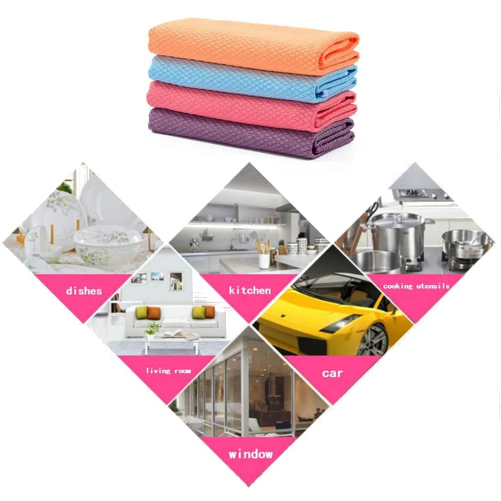 Set da 6 Panni in Microfibra Strofinaccio Cucina Panni di Pulizia Panno Multiuso Adatti per la Pulizia di Casa Cucina Tavoli Specchi Bicchieri Ufficio Bagno Auto, Ultra Assorbente Spolverino 30cmx40cm