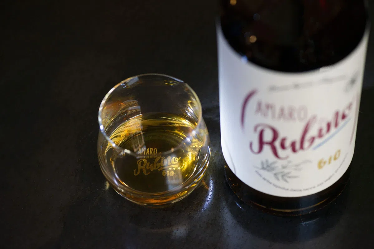 Set da 6 bicchieri da liquore originali AMARO RUBINO in vetro