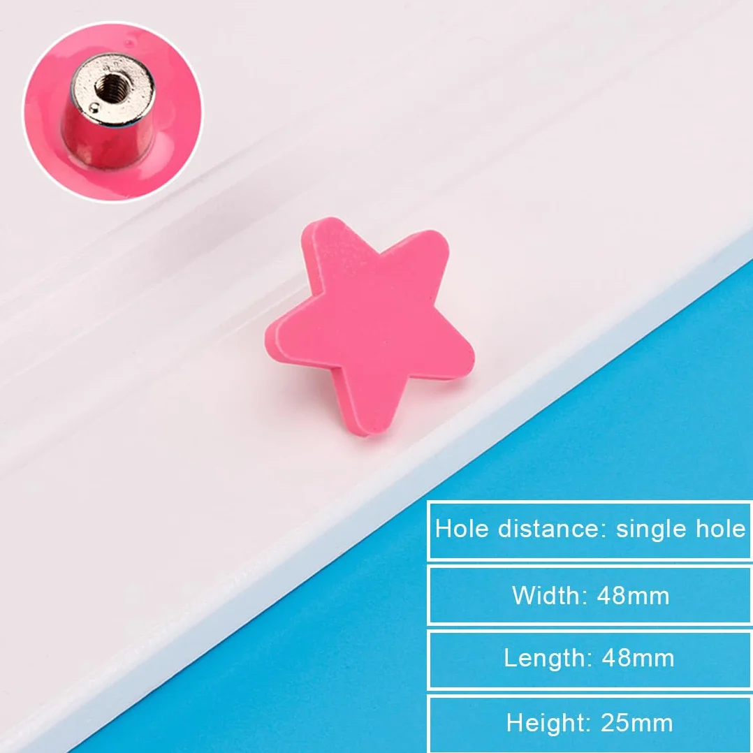 maniglie per mobili da cucina, 6 pezzi grande legno massiccio pomelli per bambini, consistenza stelle pomelli per cassetti, vicino alla decorazione della natura