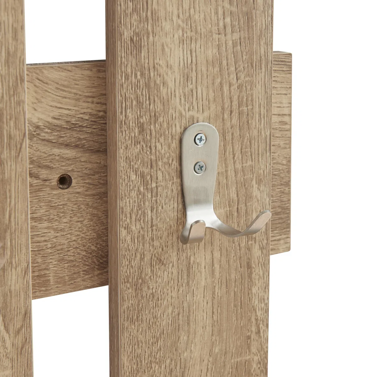 [en.casa] Appendiabiti da Muro Attaccapanni a Parete 4 Pannelli con 8 Paia di Ganci Porta Abiti Appendiabiti Moderno per Ingresso 80 x 60 cm - Effetto Rovere